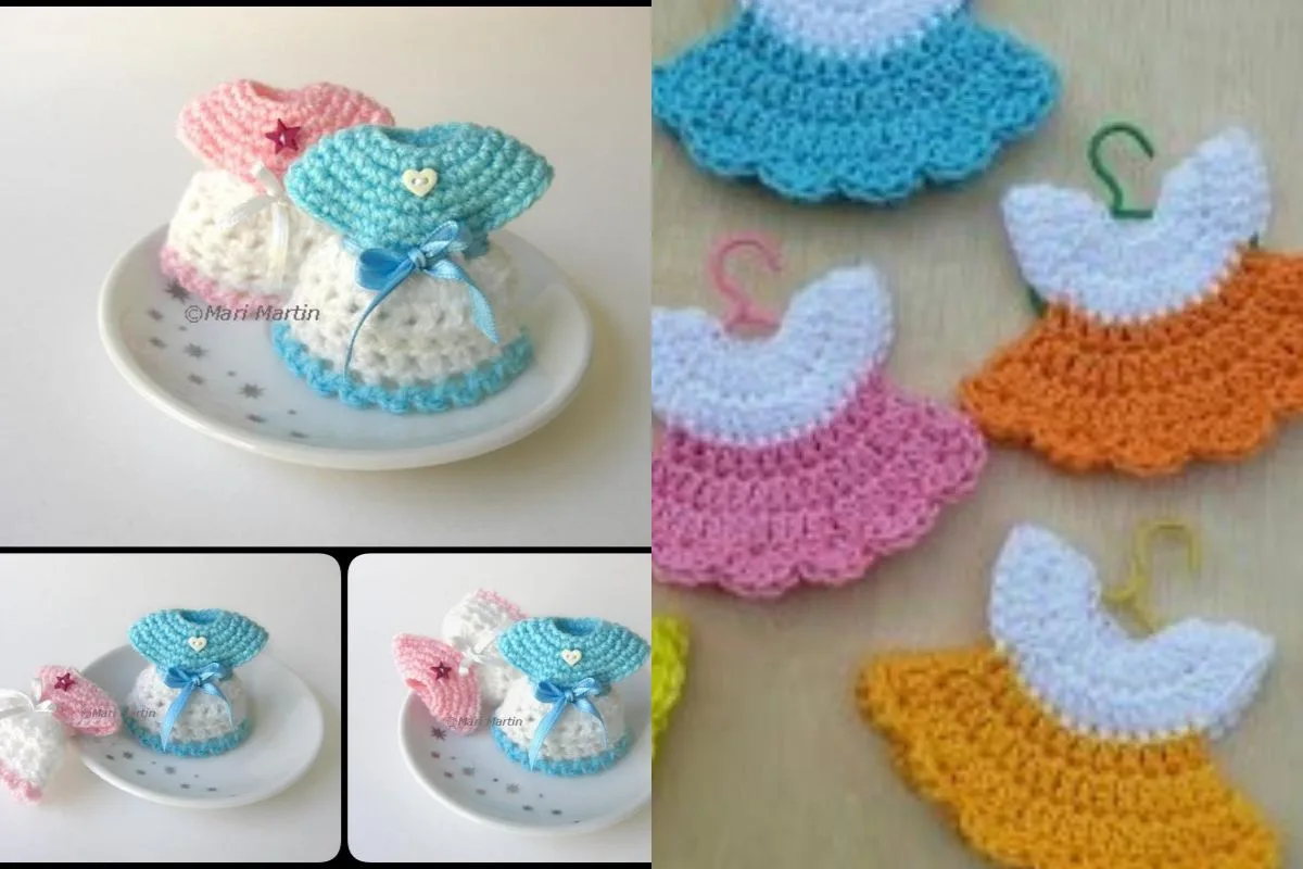 Crochet Mini Baby Shower Favors: Booties, Teddy Bears & Heart Keychains — photo 3