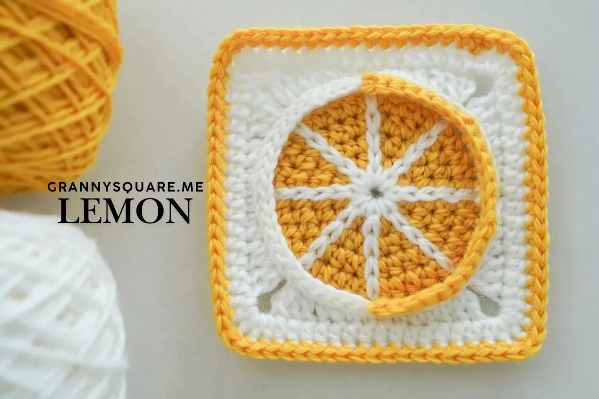 Lemon Granny Square — Free Crochet Pattern — photo 3