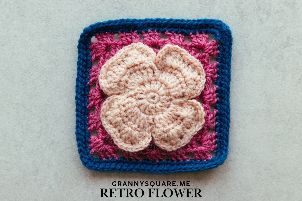 Retro Large Flower Granny Square – Free Crochet Pattern — photo 3