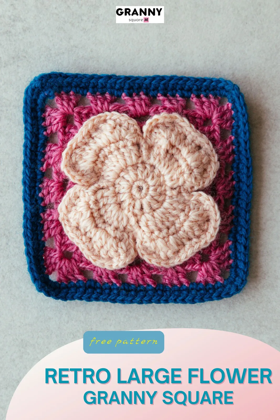 Retro Large Flower Granny Square – Free Crochet Pattern — photo 4