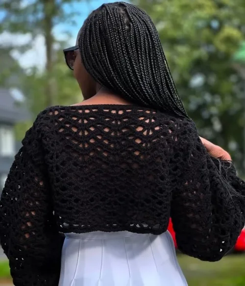 Crochet Lace Shrug Top: Easy Mesh Pattern for All Sizes — photo 2