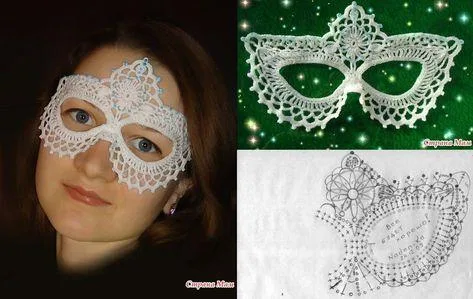 Crochet a Masquerade Mask With Eye Openings and Ties — photo 3