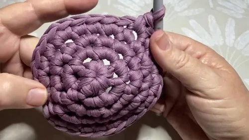 Plum Purple Crochet Basket for Chic Home Storage — photo 2