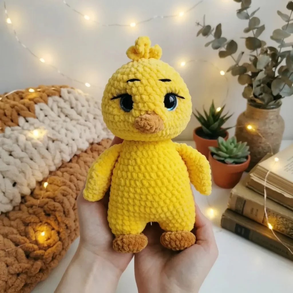 Cozy plush baby chick amigurumi crochet pattern