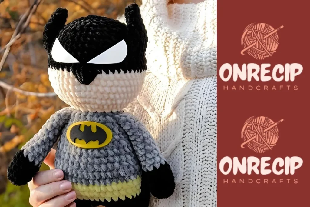 Plush crochet bat hero amigurumi pattern