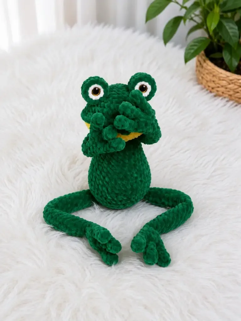 Plush Frog Amigurumi With Toe Detail Feet — photo 4