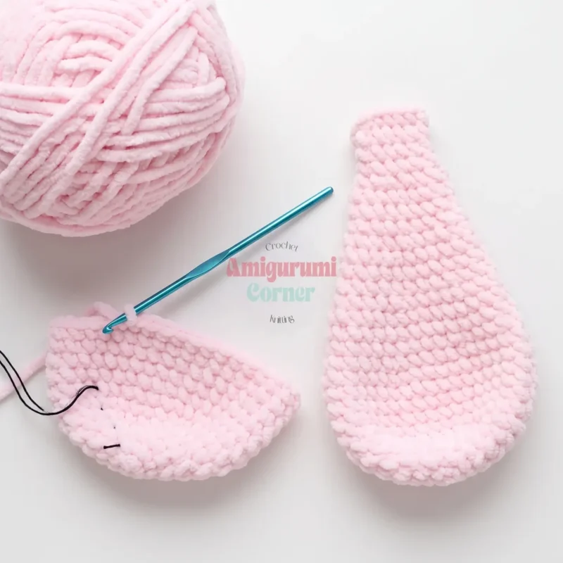 Soft plush bunny amigurumi pattern with safety eyes — photo 2